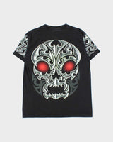 Vintage Y2K 00s Rock Chang Embellished Skull Crewneck T-Shirt - M