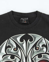 Vintage Y2K 00s Rock Chang Embellished Skull Crewneck T-Shirt - M