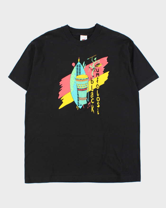 Vintage 1990s Black Umfolosi FOTL Single Stitch Crewneck T-Shirt - XL