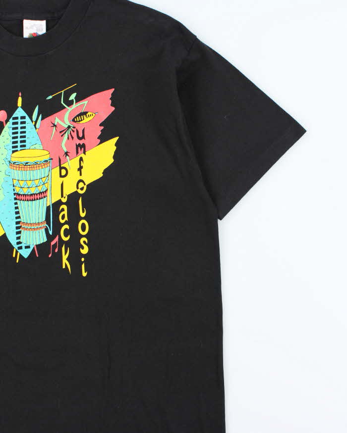Vintage 1990s Black Umfolosi FOTL Single Stitch Crewneck T-Shirt - XL