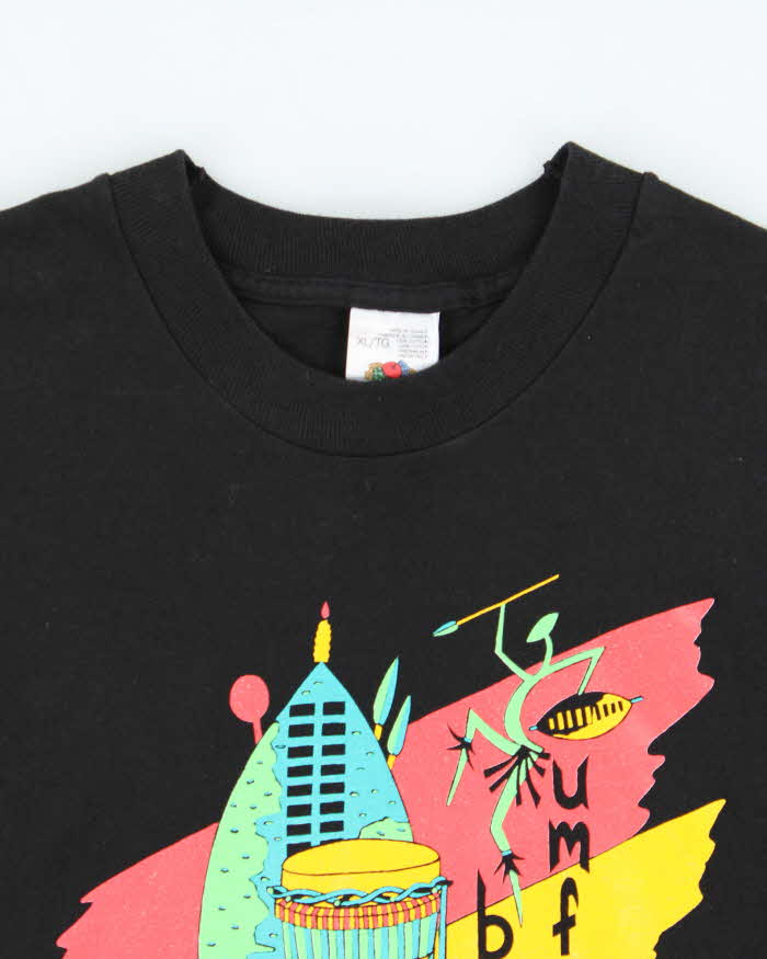 Vintage 1990s Black Umfolosi FOTL Single Stitch Crewneck T-Shirt - XL