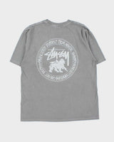 Vintage Stussy Rasta Lion Free Yourself Faded Grey Crewneck T-Shirt - L