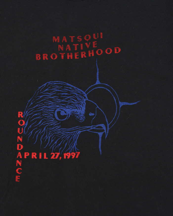 Vintage 1997 Matsqui Tribal Heavyweight Single Stitch Crewneck T-Shirt - L