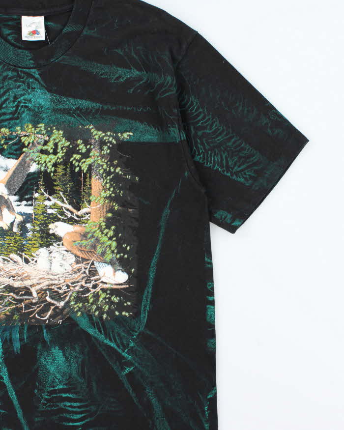 Vintage 1991 Acid Wash Eagle Heavyweight Single Stitch Crewneck T-Shirt - L