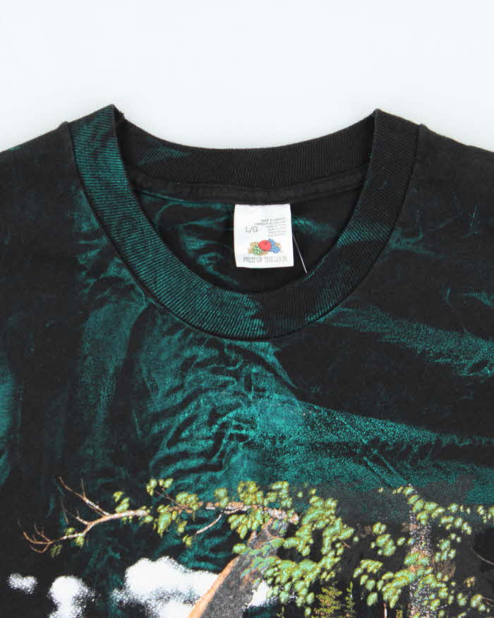 Vintage 1991 Acid Wash Eagle Heavyweight Single Stitch Crewneck T-Shirt - L