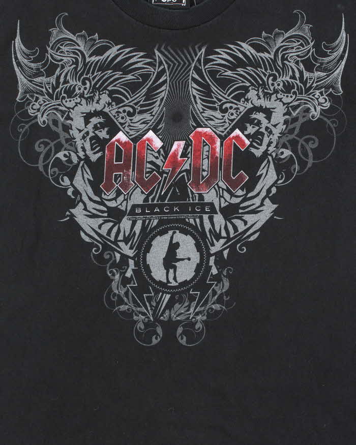 Vintage 00s Admit One ACDC Black Ice 2009 Tour Crewneck T-Shirt - L