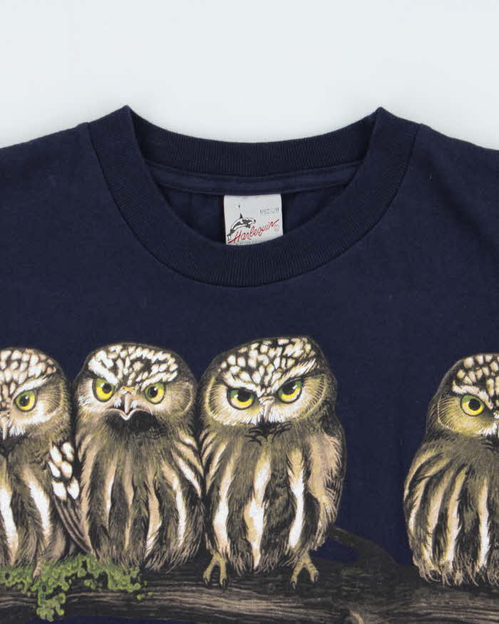 Vintage Y2K 00s Harlequin Nature Heavyweight Graphic Crewneck T-Shirt - M