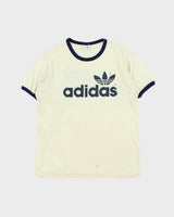 Vintage 1970s Adidas Originals Trefoil 'Cunningham Memorial Race' Single Stitch Crewneck Ringer T-Shirt - L