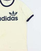 Vintage 1970s Adidas Originals Trefoil 'Cunningham Memorial Race' Single Stitch Crewneck Ringer T-Shirt - L