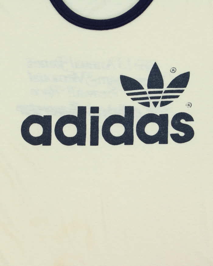 Vintage 1970s Adidas Originals Trefoil 'Cunningham Memorial Race' Single Stitch Crewneck Ringer T-Shirt - L