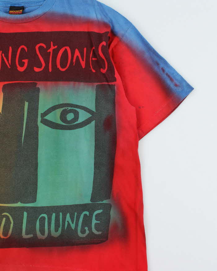 Vintage 1994 Rolling Stones Voodoo Lounge Tie-Dye Brockum Worldwide Single Stitch Made In USA Crewneck T-Shirt - XXL