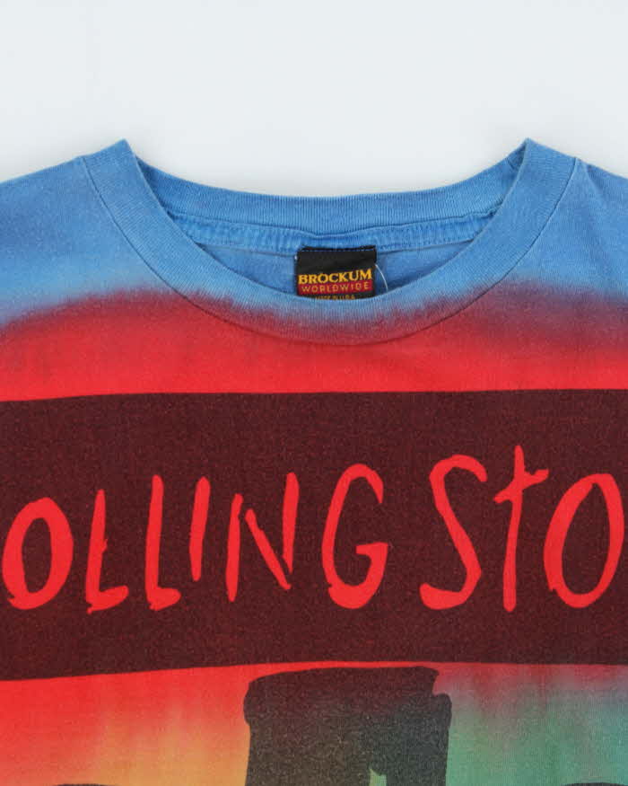 Vintage 1994 Rolling Stones Voodoo Lounge Tie-Dye Brockum Worldwide Single Stitch Made In USA Crewneck T-Shirt - XXL