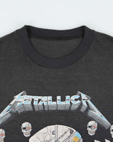 Vintage 1980s Metallica Robot Skeleton Single Stitch Crewneck T-Shirt - XS