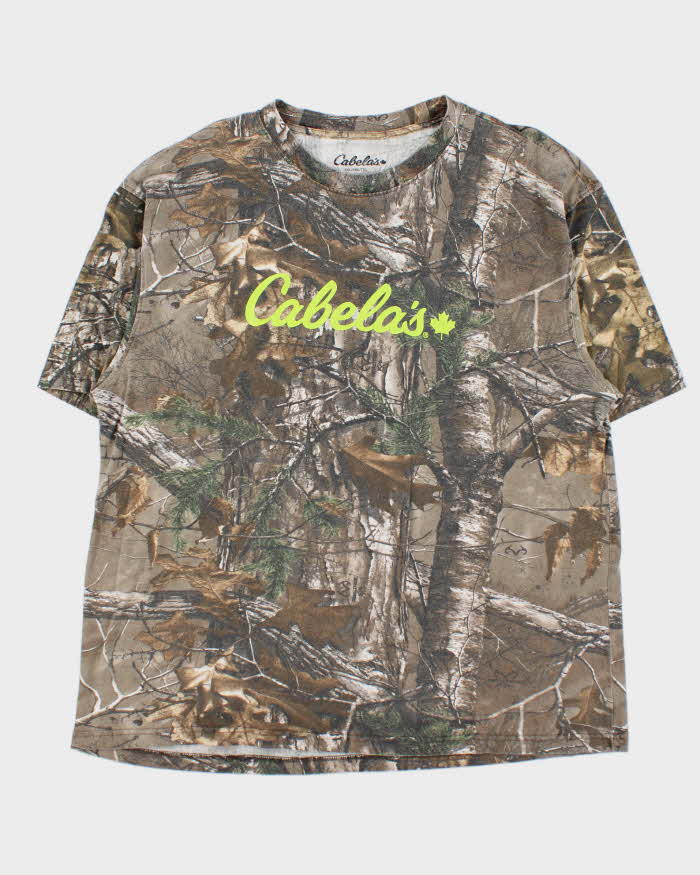 Vintage Y2K 00s Cabela's Realtree Camo Crewneck T-Shirt - XXL