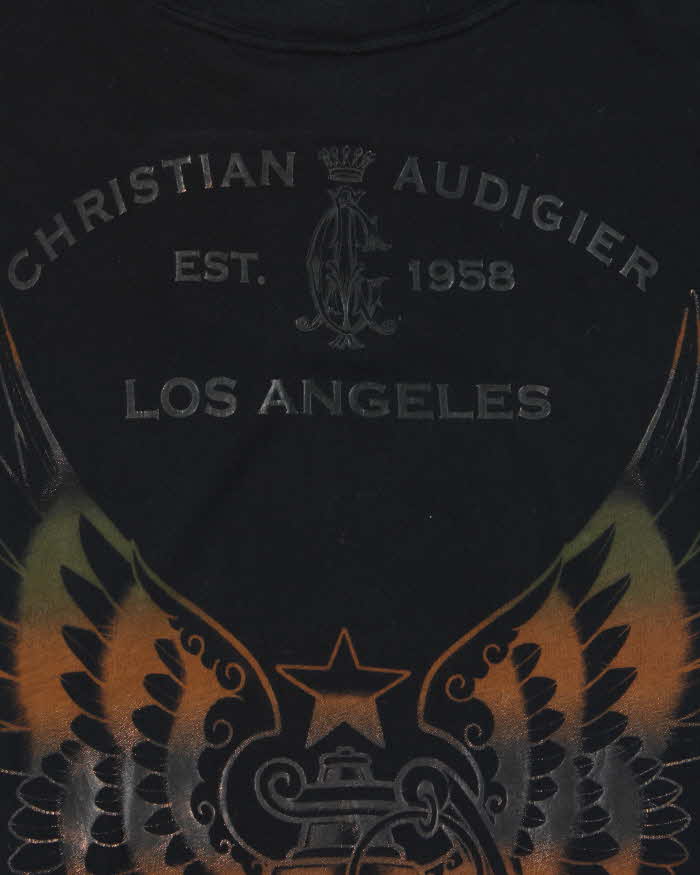 Vintage Y2K 00s Christian Audiger Made In USA Crewneck T-Shirt - S