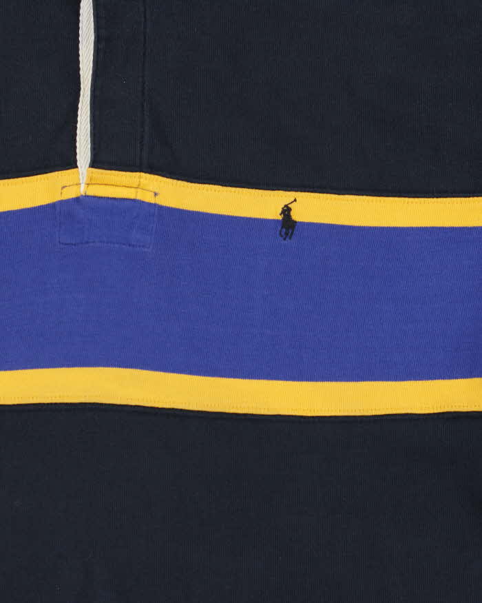 Vintage 1990s Polo Ralph Lauren Striped Long Sleeve Rugby Shirt - L
