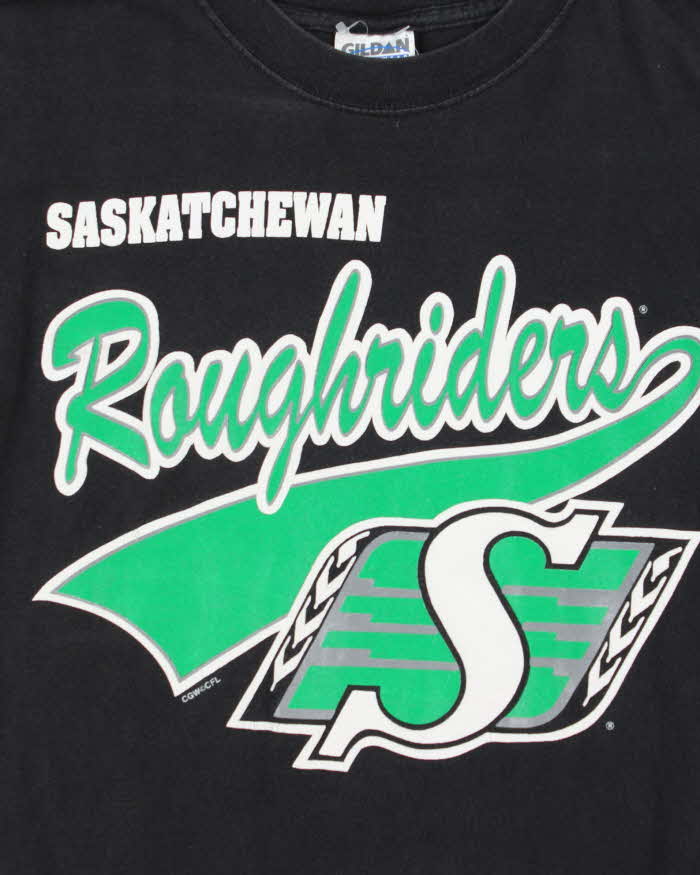 Vintage 1990s Saskatchewan Rough Riders CFL Gildan Heavyweight Crewneck T-Shirt - M