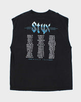 Vintage Styx Band World Tour Sleeveless Crewneck T-Shirt - XXL