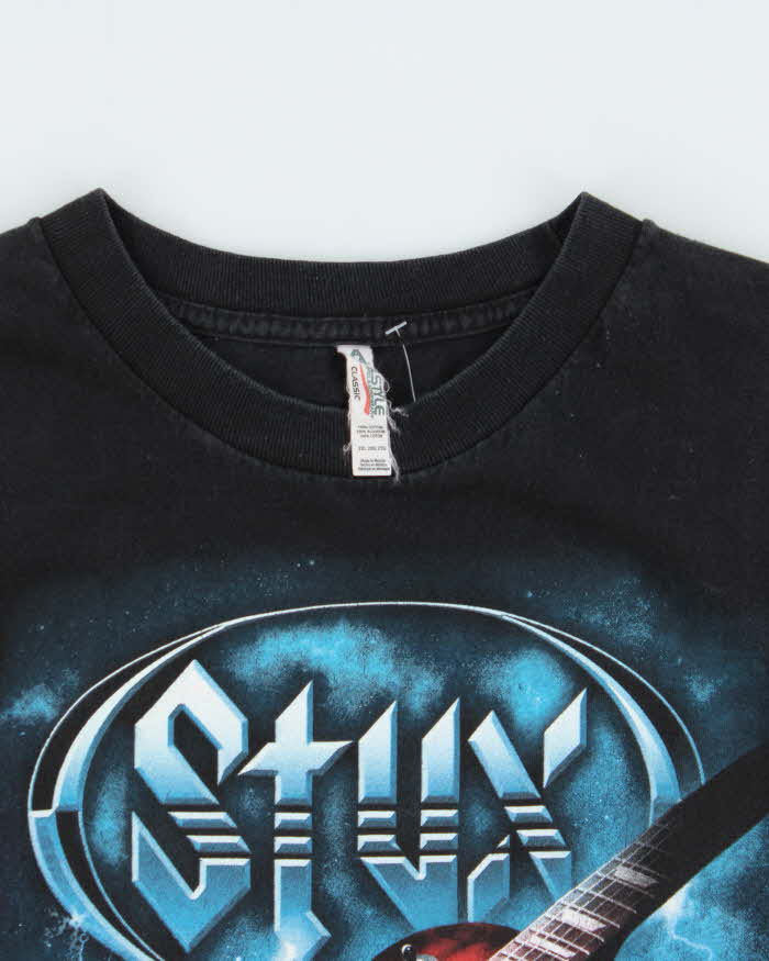 Vintage Styx Band World Tour Sleeveless Crewneck T-Shirt - XXL