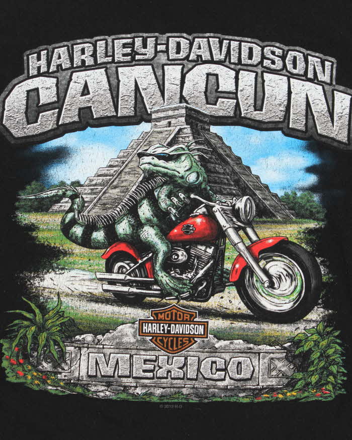 Vintage Harley Davidson Cancun Mexico Crewneck T-Shirt - XXXL