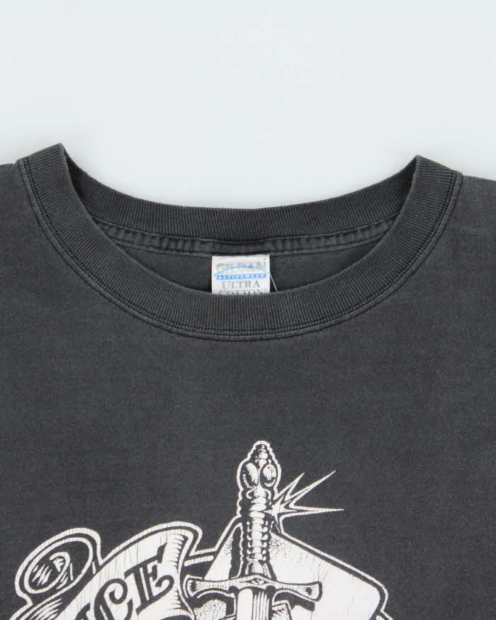 Vintage 2000 Ace Tattoo Langley Faded Gildan Heavyweight Crewneck T-Shirt - XXL