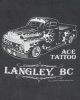 Vintage 2000 Ace Tattoo Langley Faded Gildan Heavyweight Crewneck T-Shirt - XXL