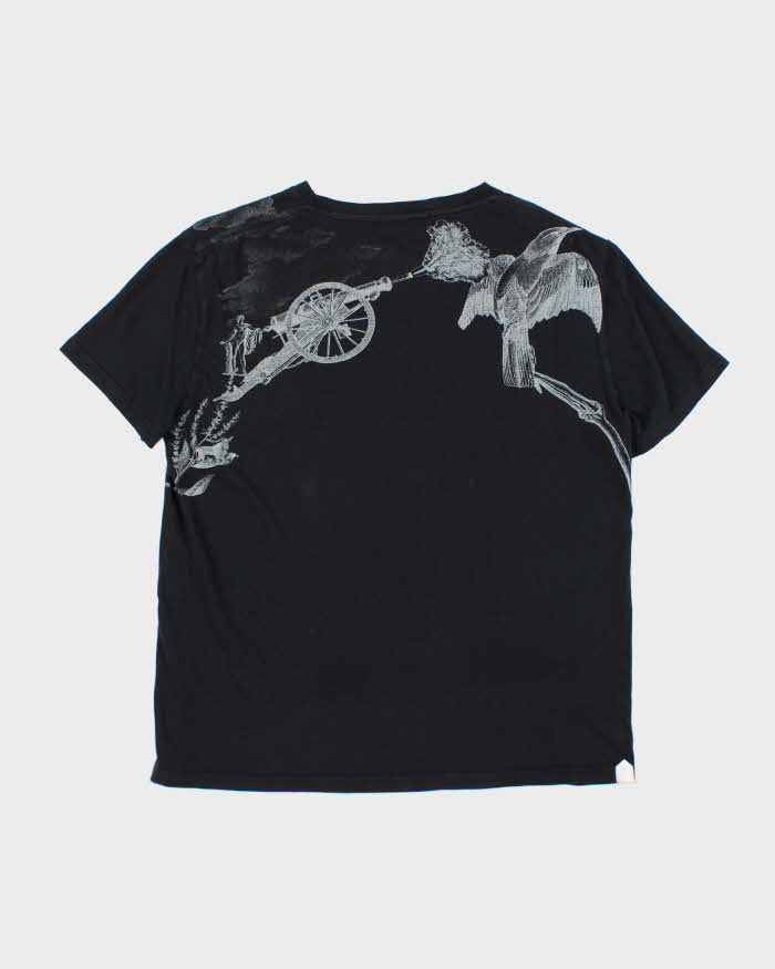 SS2015 Alexander Mcqueen Graphic V-Neck T-Shirt - M