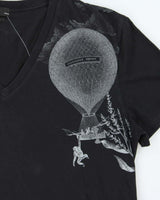 SS2015 Alexander Mcqueen Graphic V-Neck T-Shirt - M
