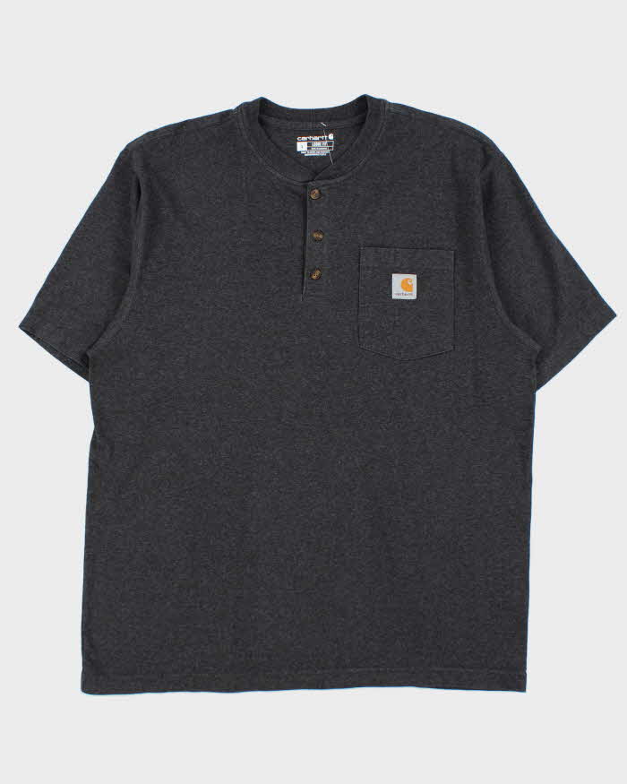 Vintage Carhartt Heavyweight Loose Fit Crewneck Henley T-Shirt - L