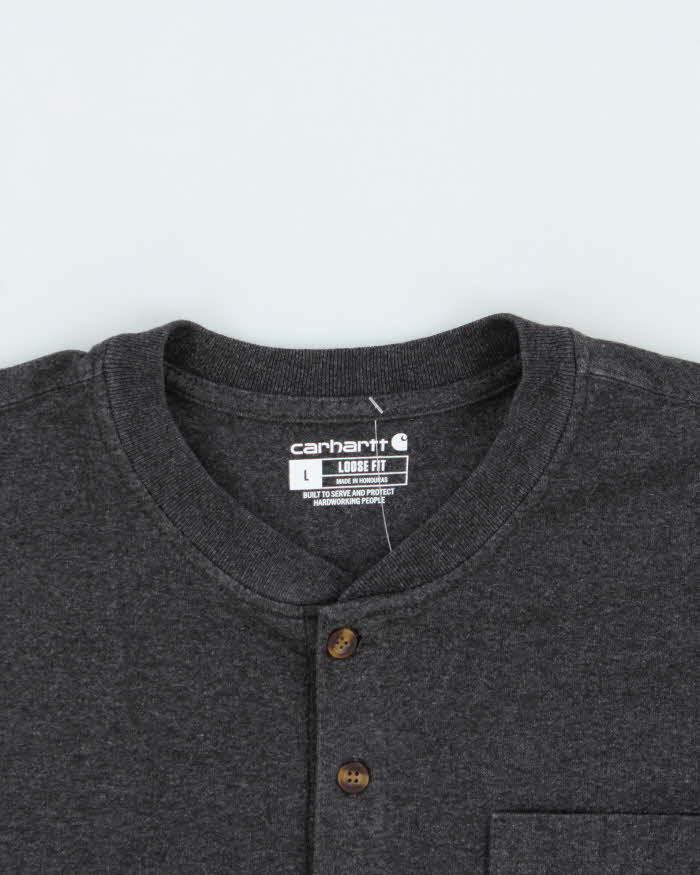 Vintage Carhartt Heavyweight Loose Fit Crewneck Henley T-Shirt - L