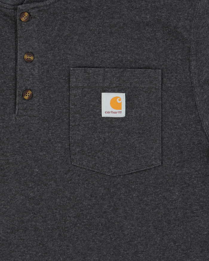 Vintage Carhartt Heavyweight Loose Fit Crewneck Henley T-Shirt - L