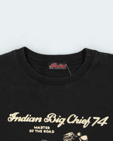 Vintage 00s Indian Motorcycles Big Chief Heavyweight Crewneck T-Shirt - XL