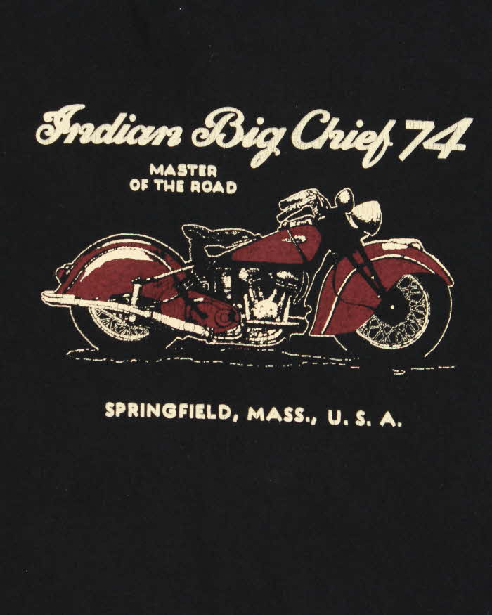 Vintage 00s Indian Motorcycles Big Chief Heavyweight Crewneck T-Shirt - XL