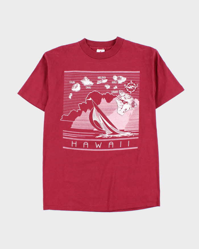 Vintage 1990s Single Stitch Hawaii Made In USA Crewneck T-Shirt - M