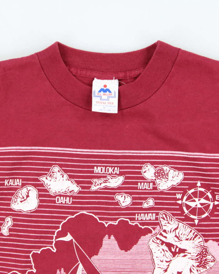 Vintage 1990s Single Stitch Hawaii Made In USA Crewneck T-Shirt - M