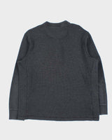 Vintage Eddie Bauer Heavyweight Long Sleeve Henley Waffle T-Shirt - L