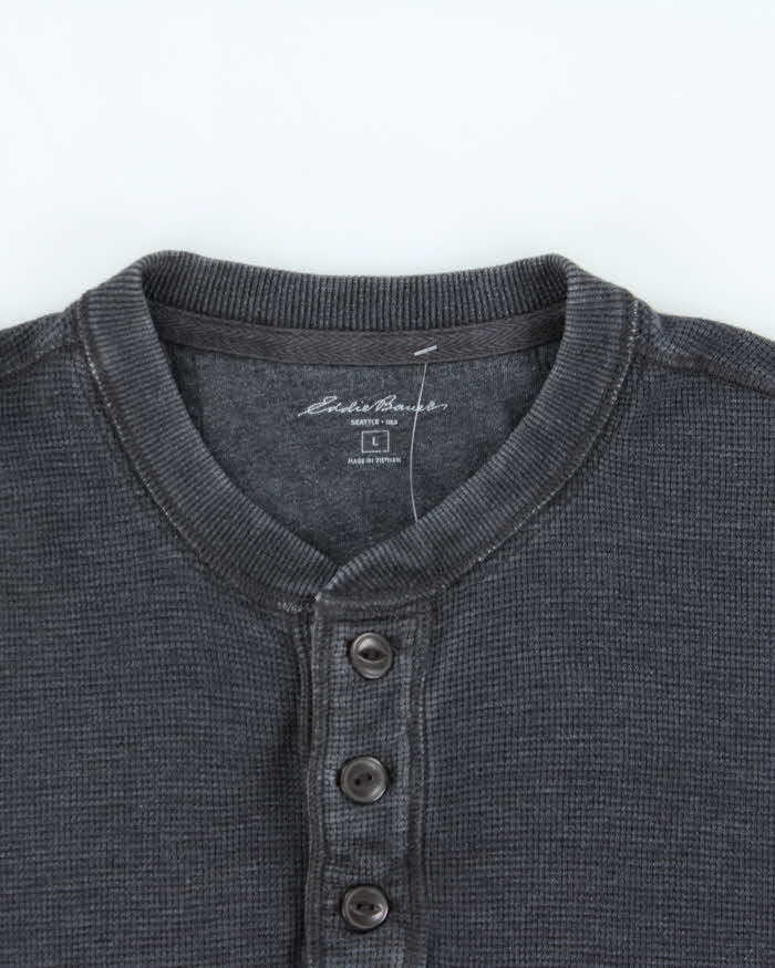 Vintage Eddie Bauer Heavyweight Long Sleeve Henley Waffle T-Shirt - L
