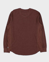 Vintage Eddie Bauer Heavyweight Long Sleeve Henley Waffle T-Shirt - XL