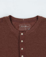 Vintage Eddie Bauer Heavyweight Long Sleeve Henley Waffle T-Shirt - XL