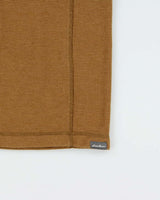 Vintage Eddie Bauer Heavyweight Tan Long Sleeve Henley Waffle T-Shirt - L