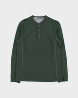 Vintage Eddie Bauer Heavyweight Long Sleeve Henley Waffle T-Shirt - S