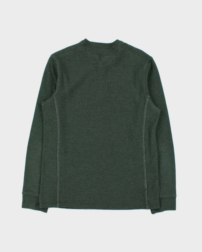 Vintage Eddie Bauer Heavyweight Long Sleeve Henley Waffle T-Shirt