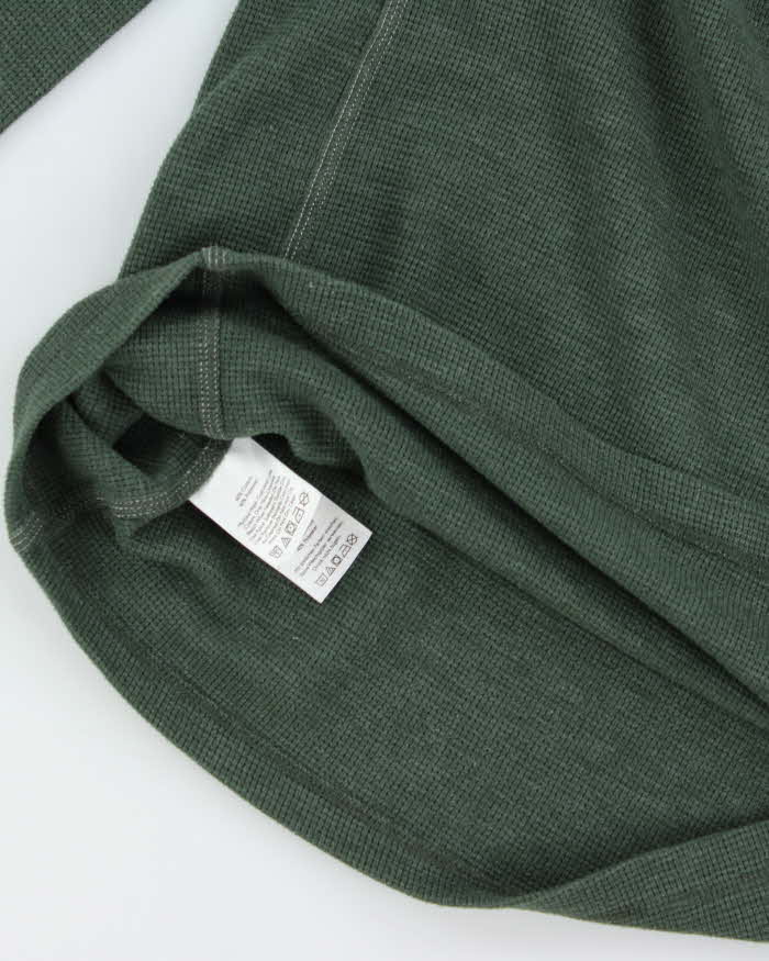 Vintage Eddie Bauer Heavyweight Long Sleeve Henley Waffle T-Shirt - S