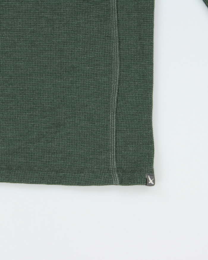 Vintage Eddie Bauer Heavyweight Long Sleeve Henley Waffle T-Shirt - S