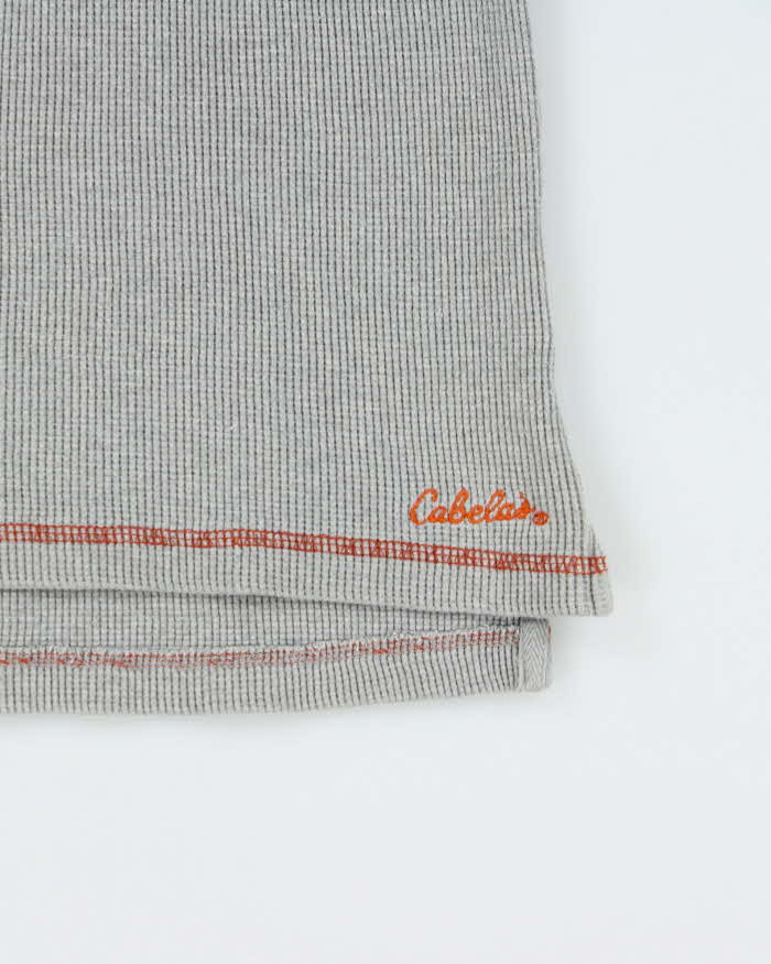 Vintage Cabela's Heavyweight Long Sleeve Henley Waffle T-Shirt - M