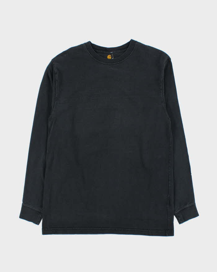 Vintage Carhartt Faded Original Fit Crewneck Long Sleeve Logo T-Shirt - S