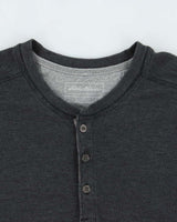 Vintage Eddie Bauer Heavyweight Long Sleeve Henley Waffle T-Shirt - XL