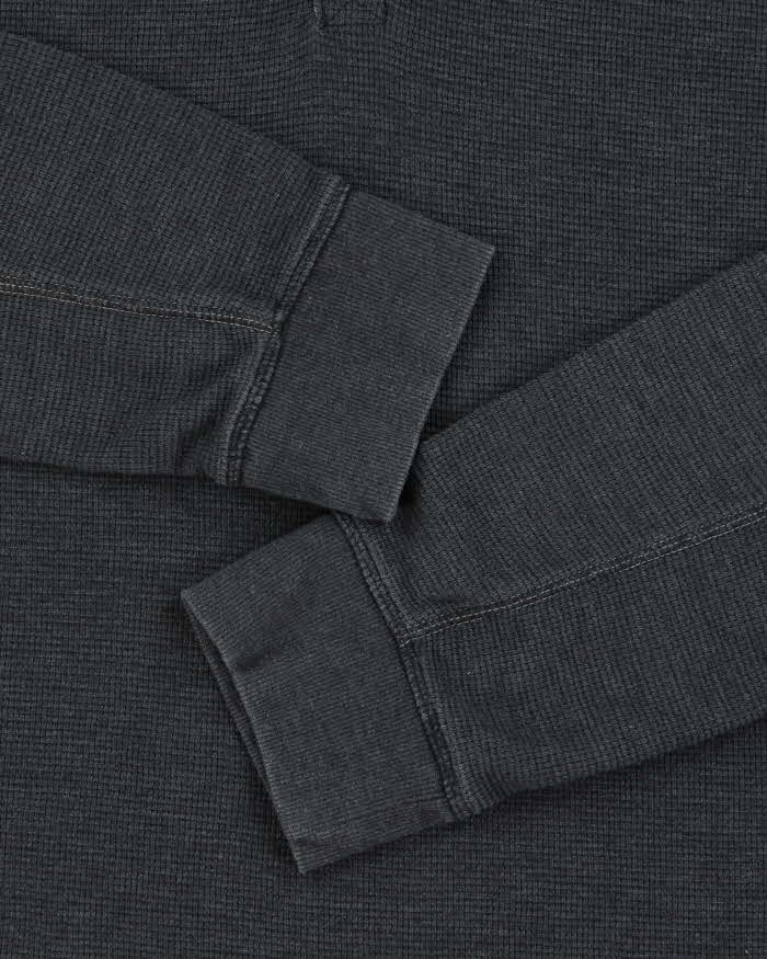 Vintage Eddie Bauer Heavyweight Long Sleeve Henley Waffle T-Shirt - XL