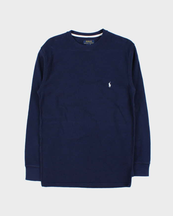 Vintage Polo Ralph Lauren Long Sleeve Crewneck Waffle T-Shirt - M