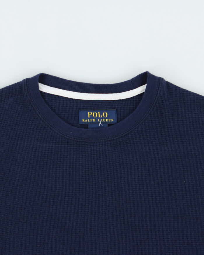Vintage Polo Ralph Lauren Long Sleeve Crewneck Waffle T-Shirt - M